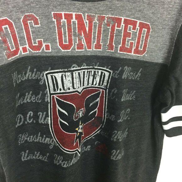 Adidas DC United T Shirt Tee M Logo Soccer Club Sports Graphic Gray Washington - Picture 3 of 12